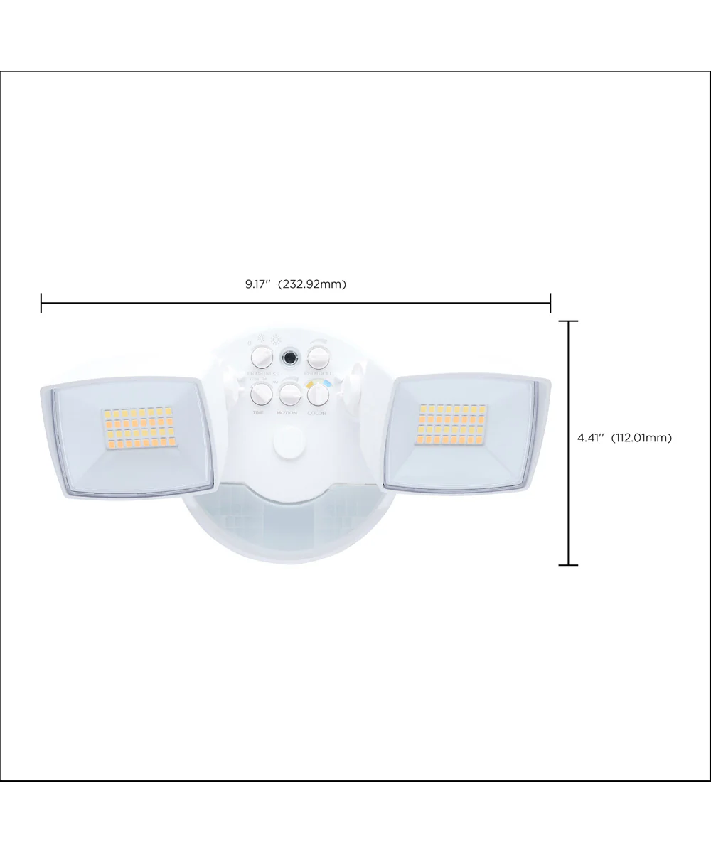LED Security Light with Nightlight - White Finish - Image 8