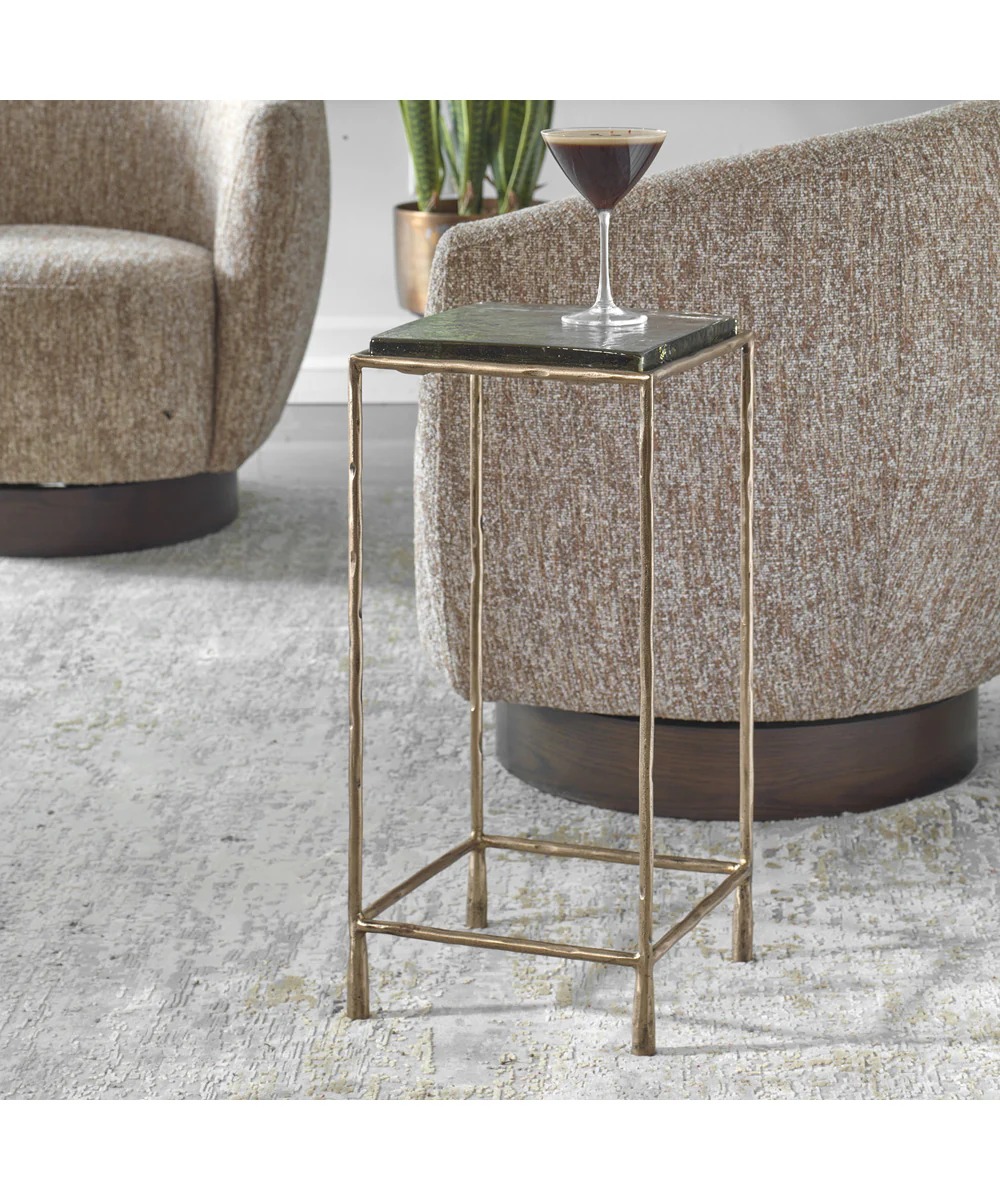 Ovard Antiqued Gold Accent Table - Image 3