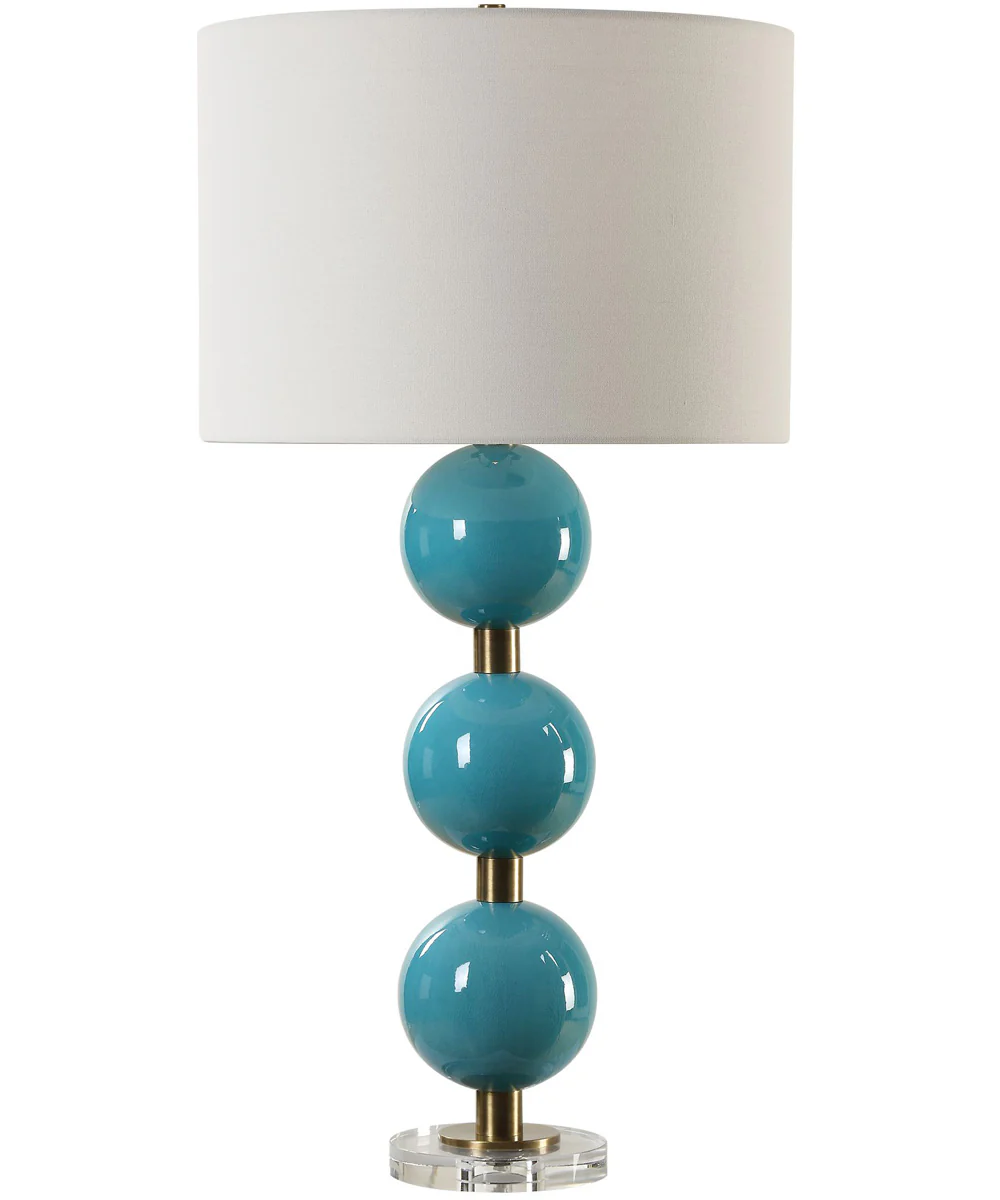 Palawan Blue Glaze Table Lamp - Image 4