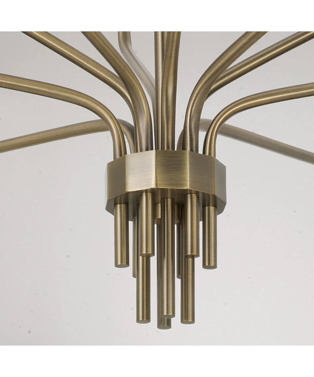 Palmer 10-Light Chandelier Antiqued Brass - Image 4