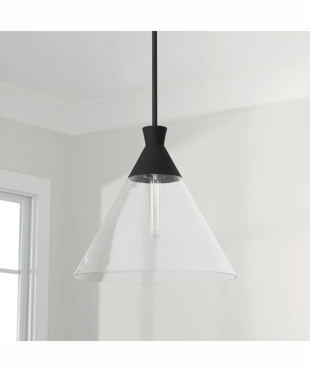 Paloma 1-Light Pendant Textured Black - Image 2