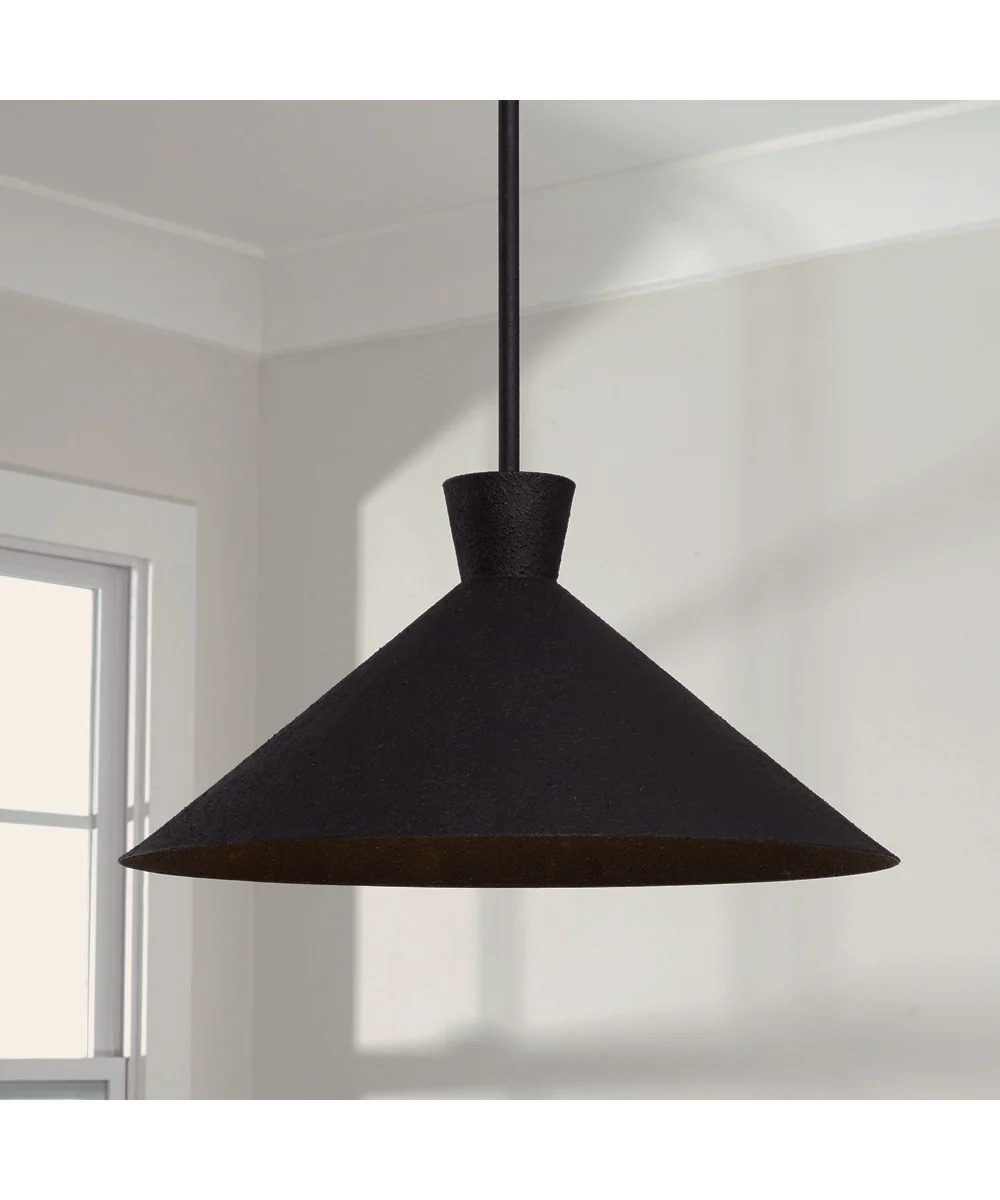 Paloma 1-Light Pendant Textured Black - Image 2