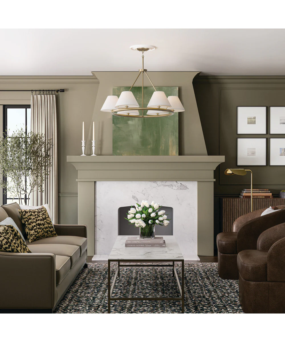 Parson 6-Light Chandelier Matte Brass - Image 2