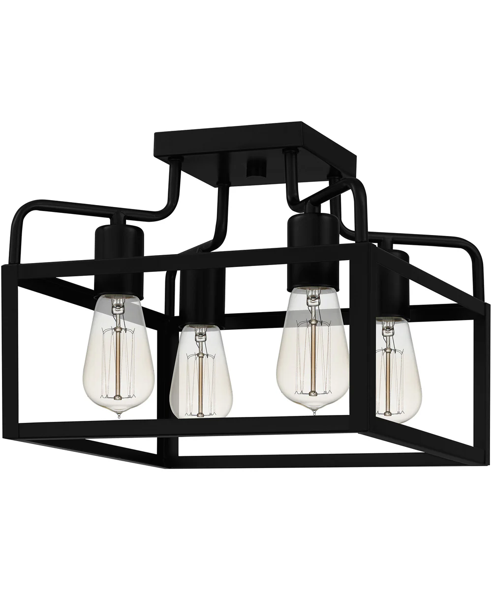 Paulsen 4-light Semi Flush Mount Matte Black - Image 3