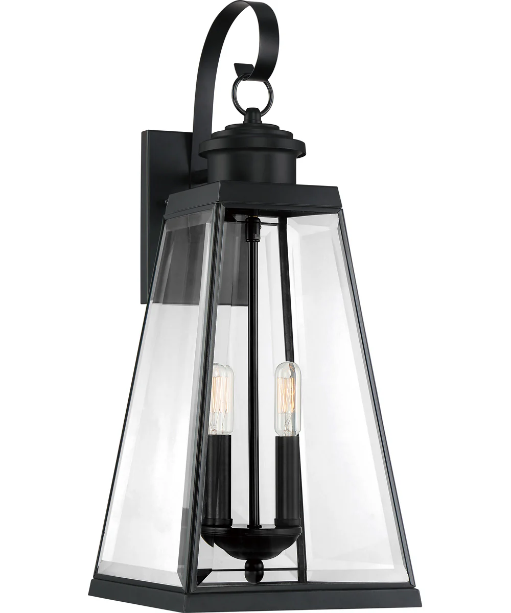 Paxton Large 2-light Outdoor Wall Light Matte Black - Image 2