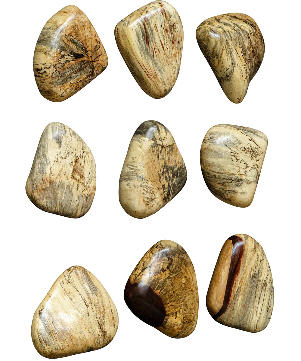 Pebbles Blonde Wood Wall Décor, Set of 9 - Image 4