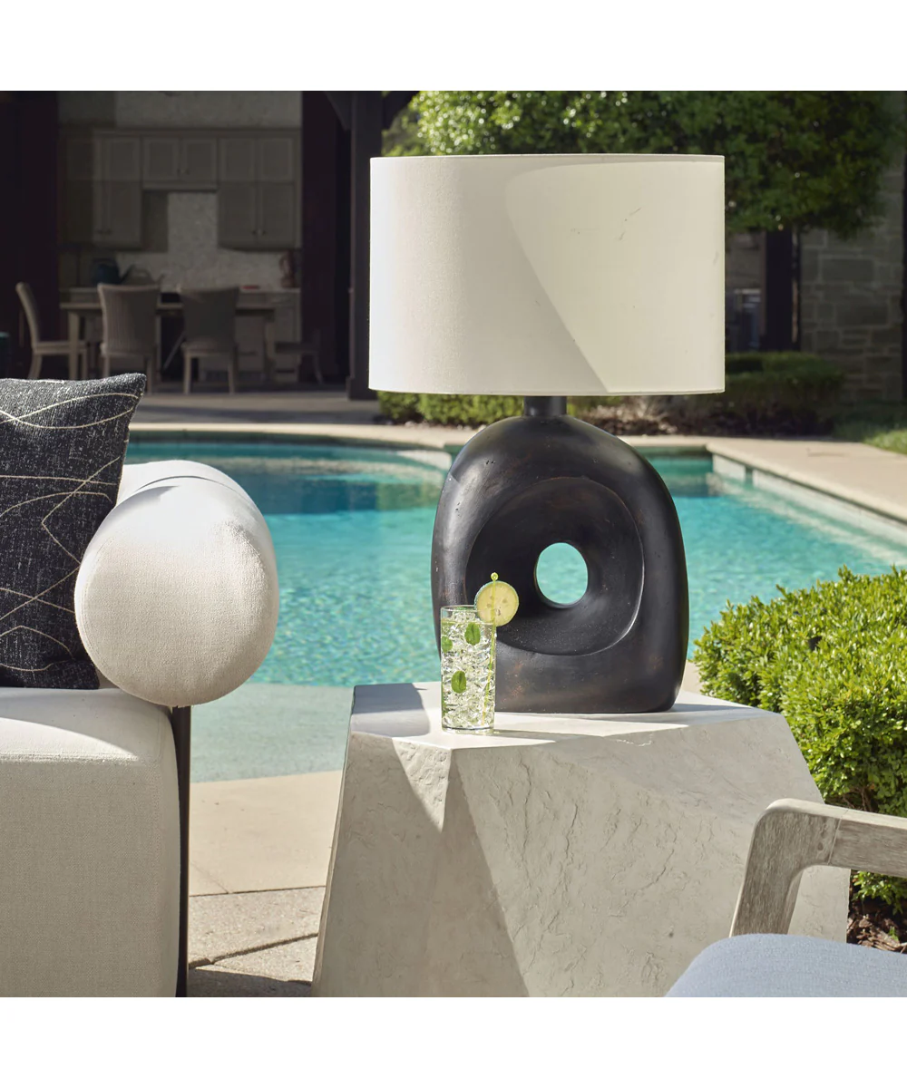Peephole Outdoor Bronze Table Lamp - Image 2
