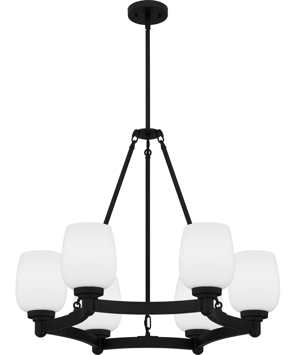 Penning 6-light Chandelier Matte Black - Image 2