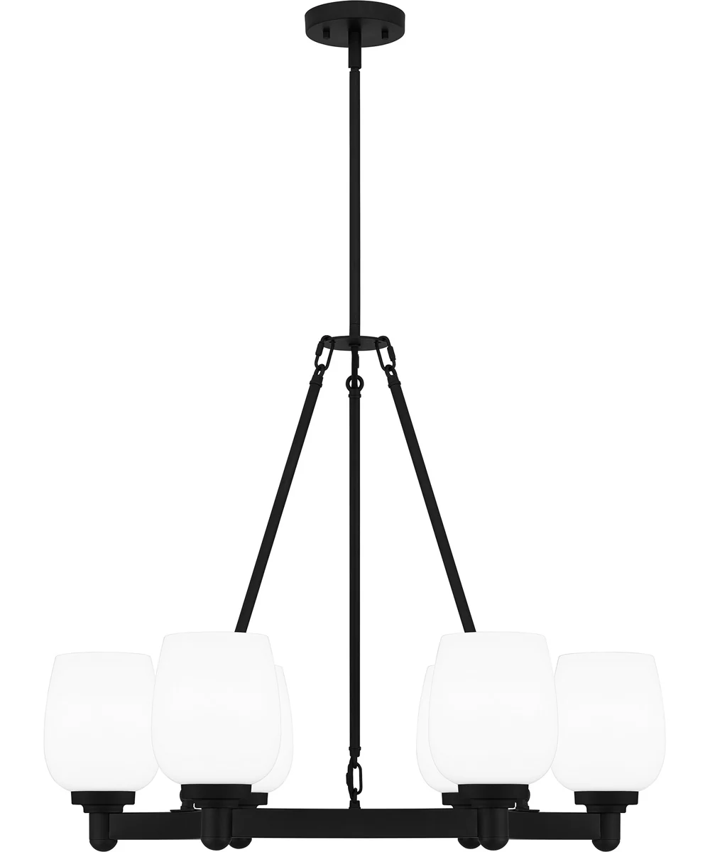 Penning 6-light Chandelier Matte Black - Image 3