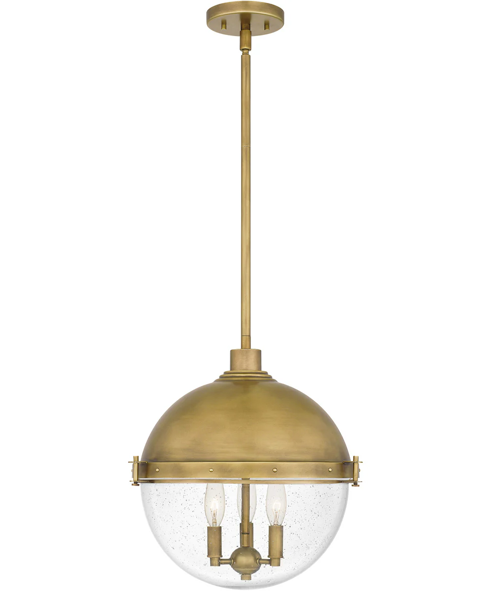 Perrine 3-light Pendant Weathered Brass - Image 4