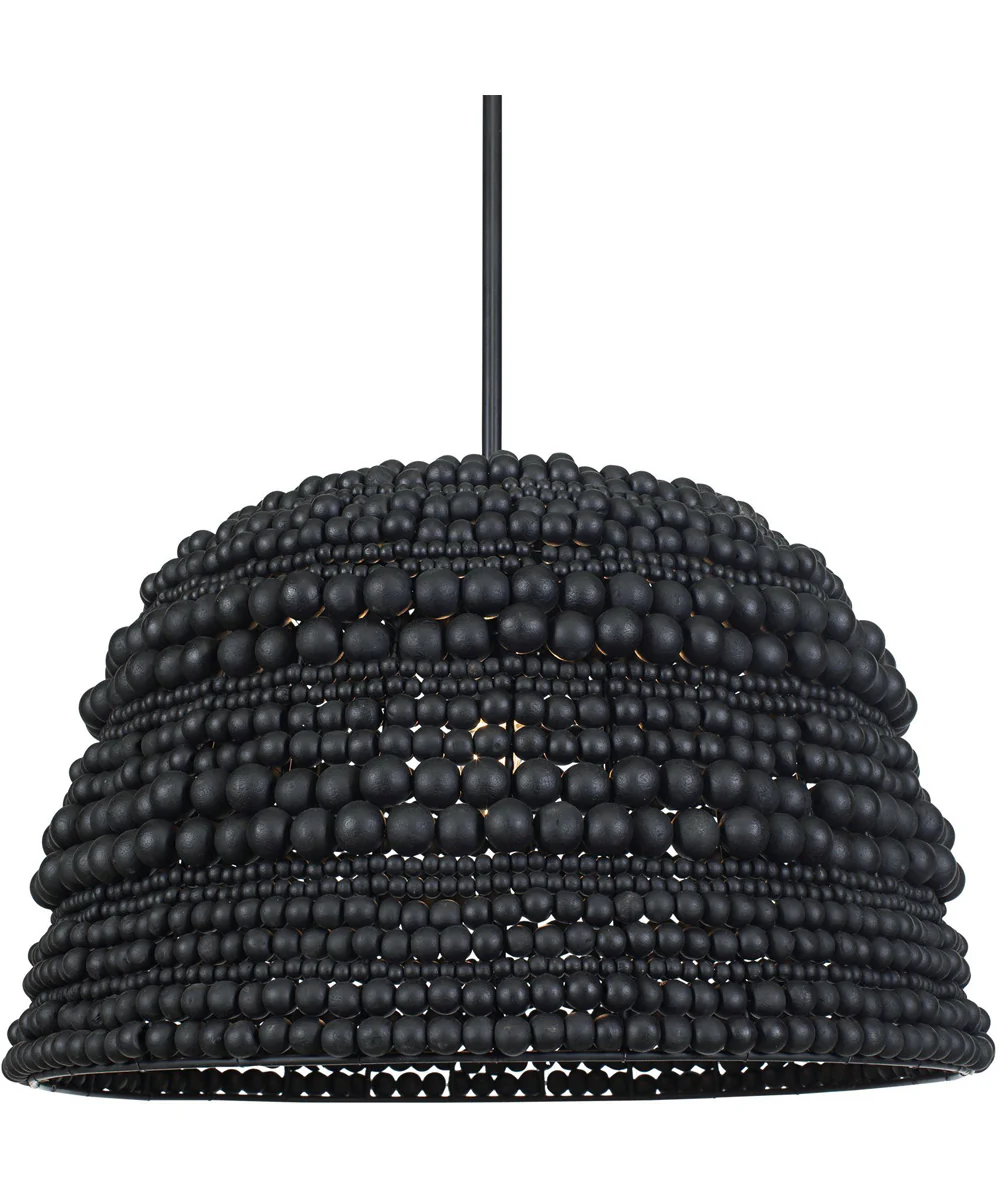 Persephone Black Bead 1 Light Pendant