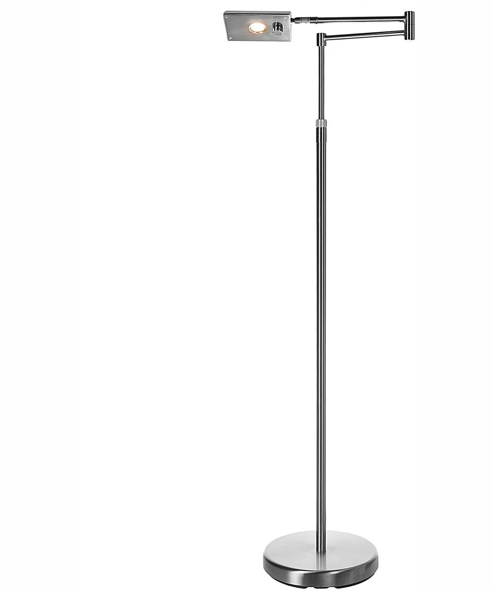 Pharma Collection 1-Light Led Floor Lamp Brushed Nickel - Image 2