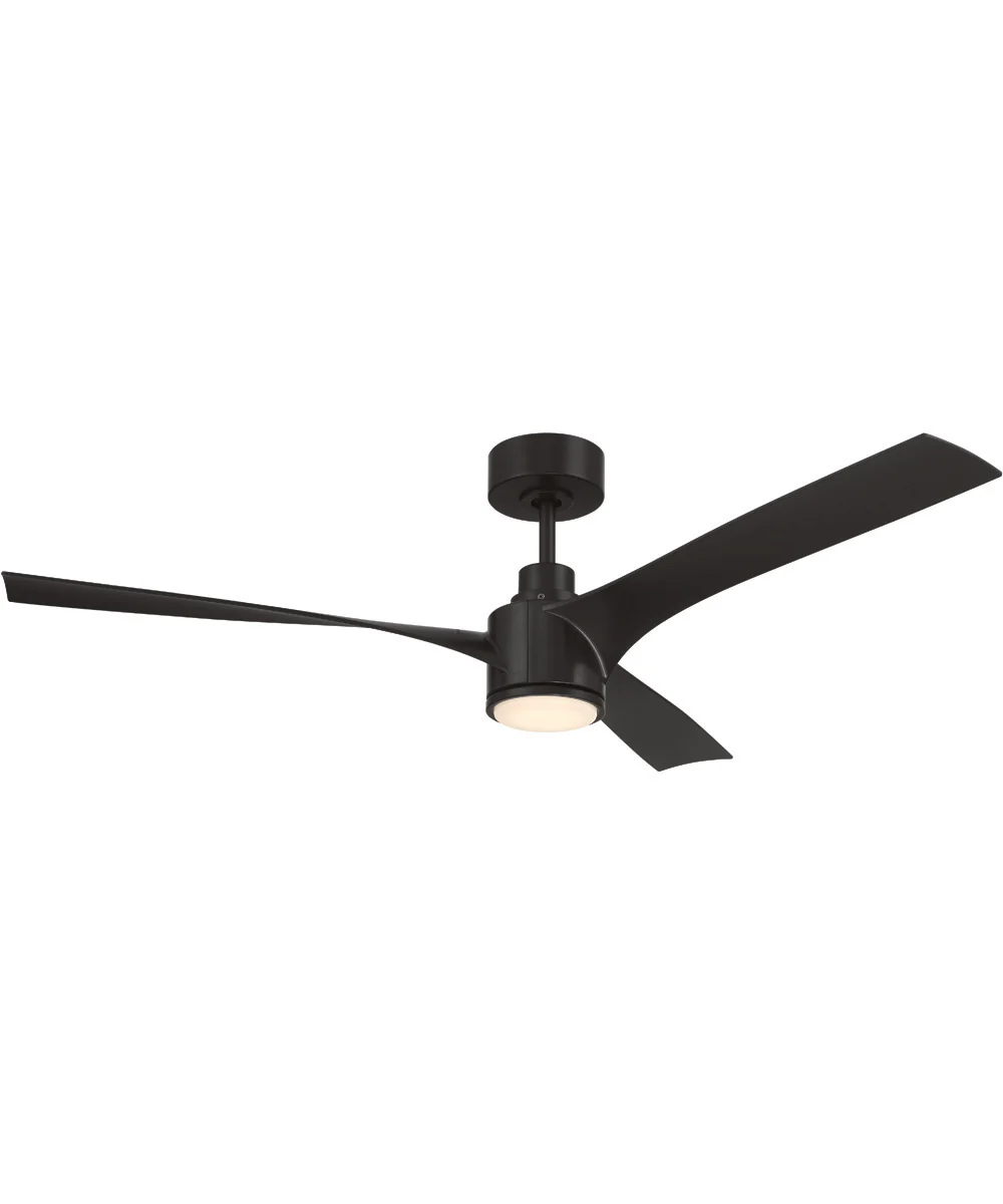 Phoebe 52" 3-Blade Indoor/Outdoor Damp Ceiling Fan Fan Flat Black - Image 2