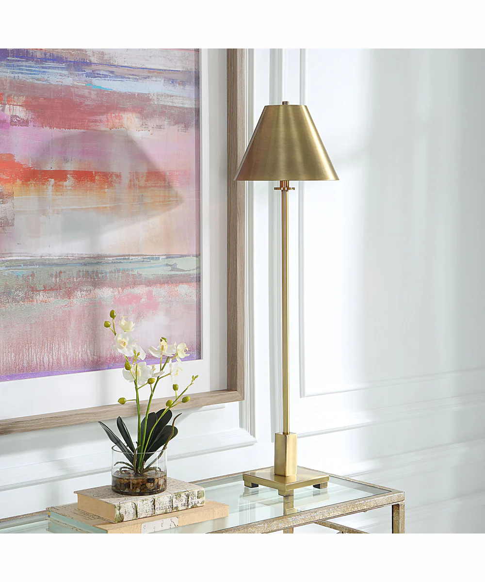 Pilot Brass Buffet Lamp - Image 2