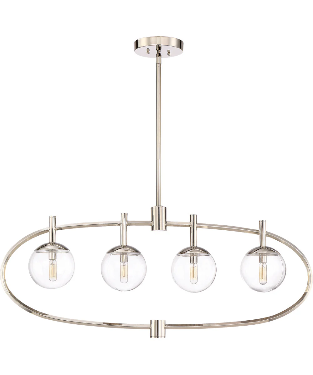 Piltz 4-Light Island Polished Nickel