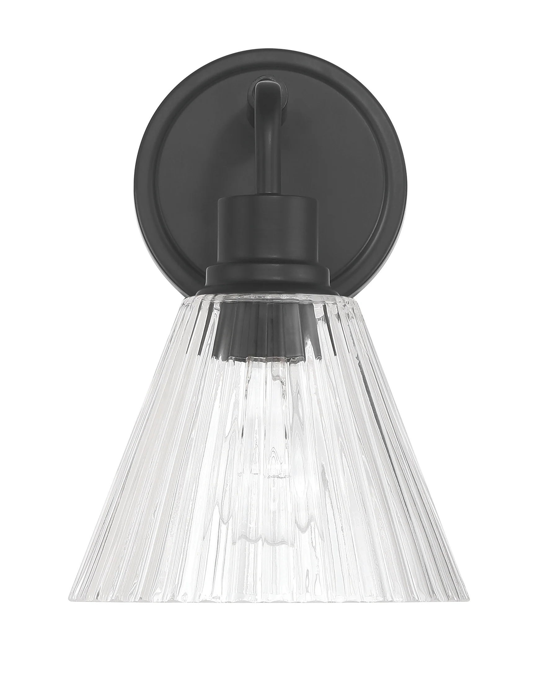 Pleated 1-Light Lighting Flat Black