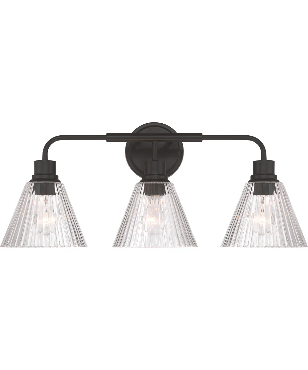 Pleated 3-Light Lighting Flat Black - Image 2