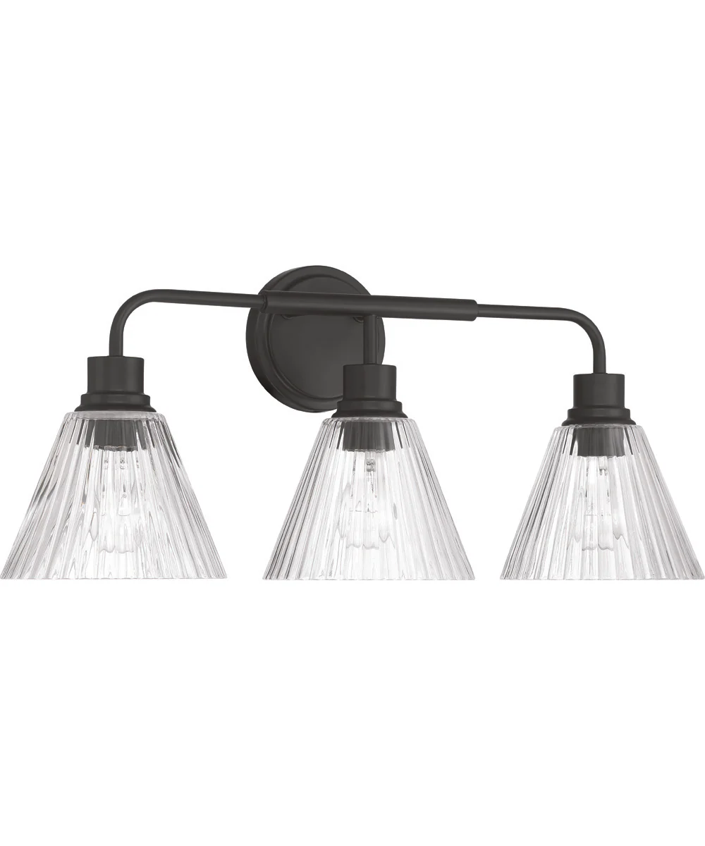 Pleated 3-Light Lighting Flat Black - Image 5