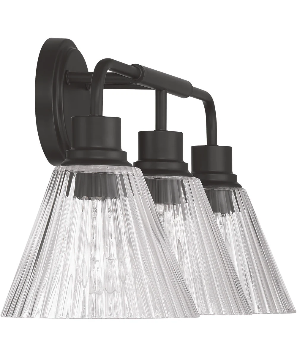 Pleated 3-Light Lighting Flat Black - Image 6