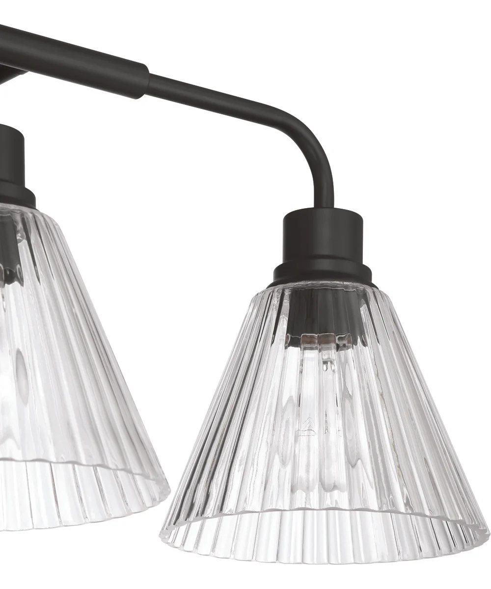 Pleated 3-Light Lighting Flat Black - Image 8