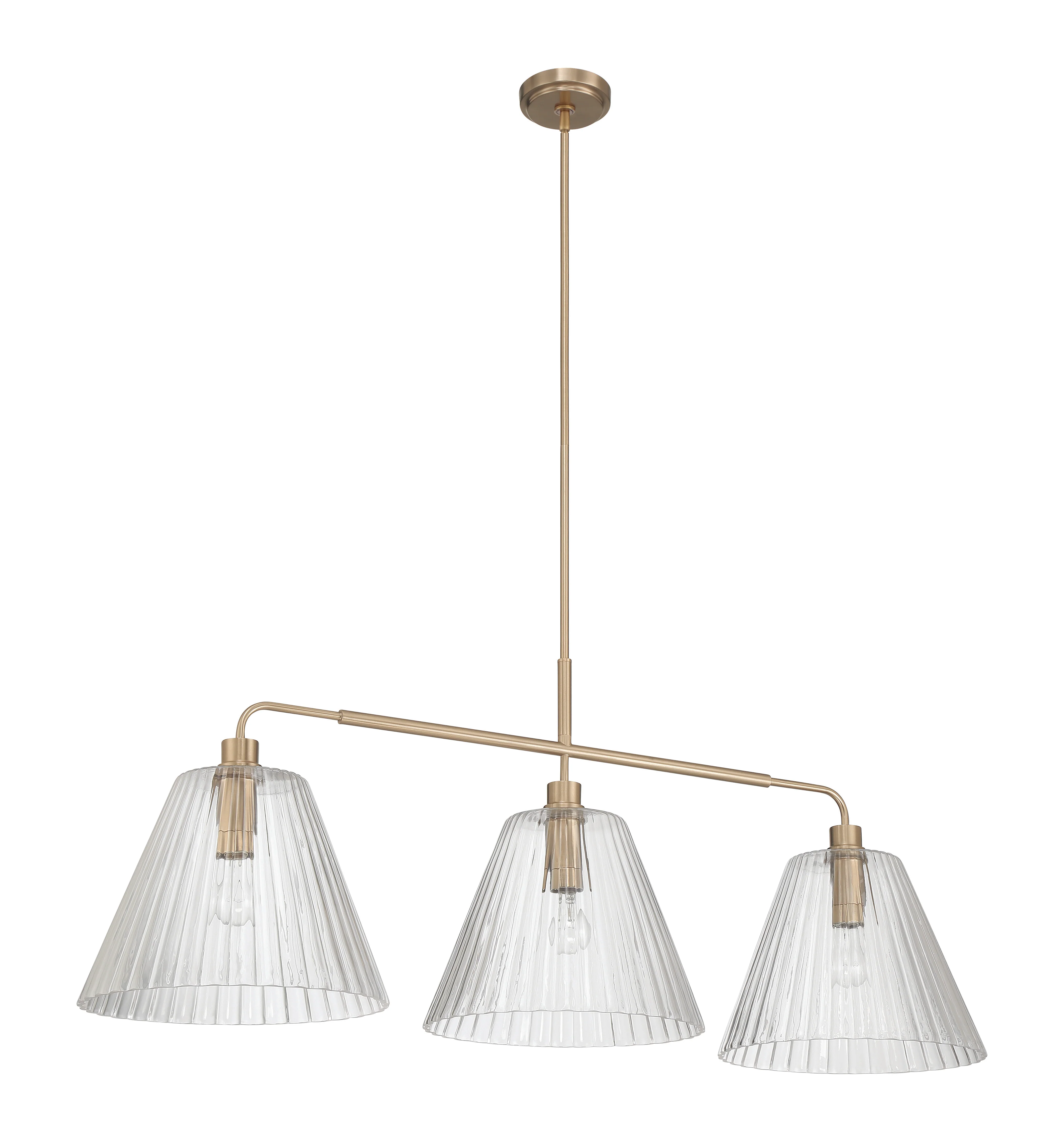 Pleated 3-Light Lighting Premium Bronze