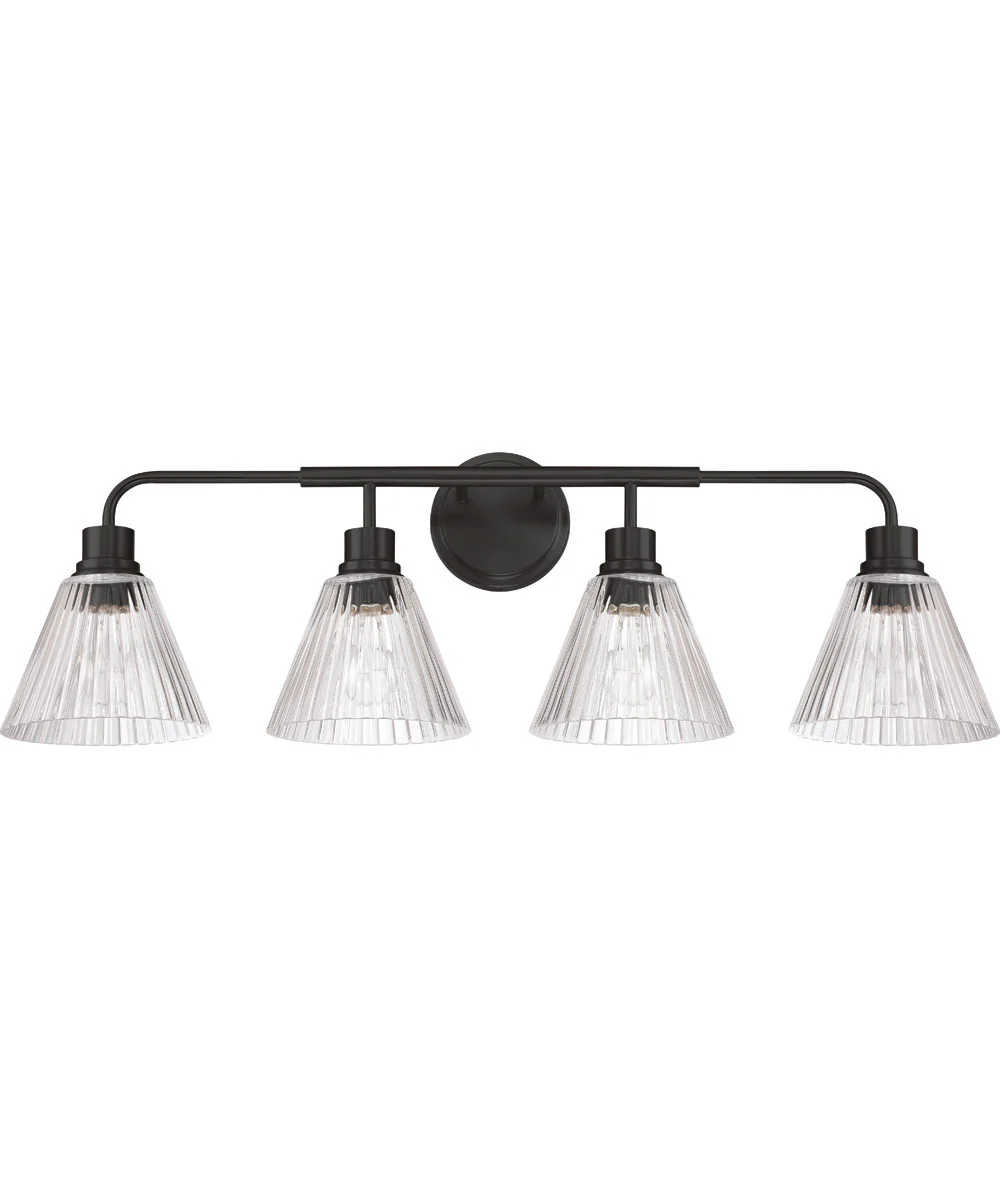 Pleated 4-Light Lighting Flat Black - Image 4