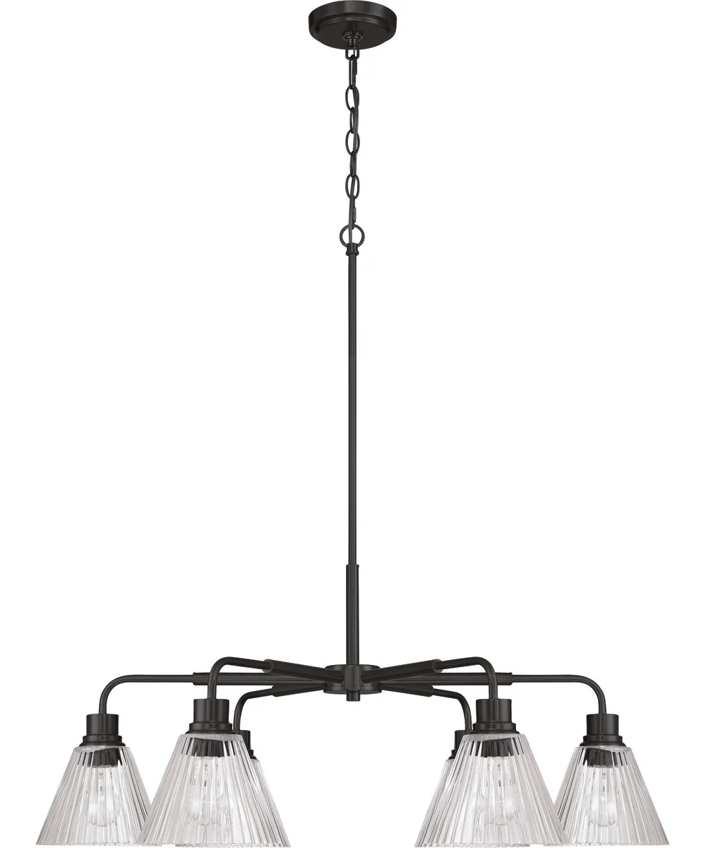 Pleated 6-Light Lighting Flat Black - Image 3