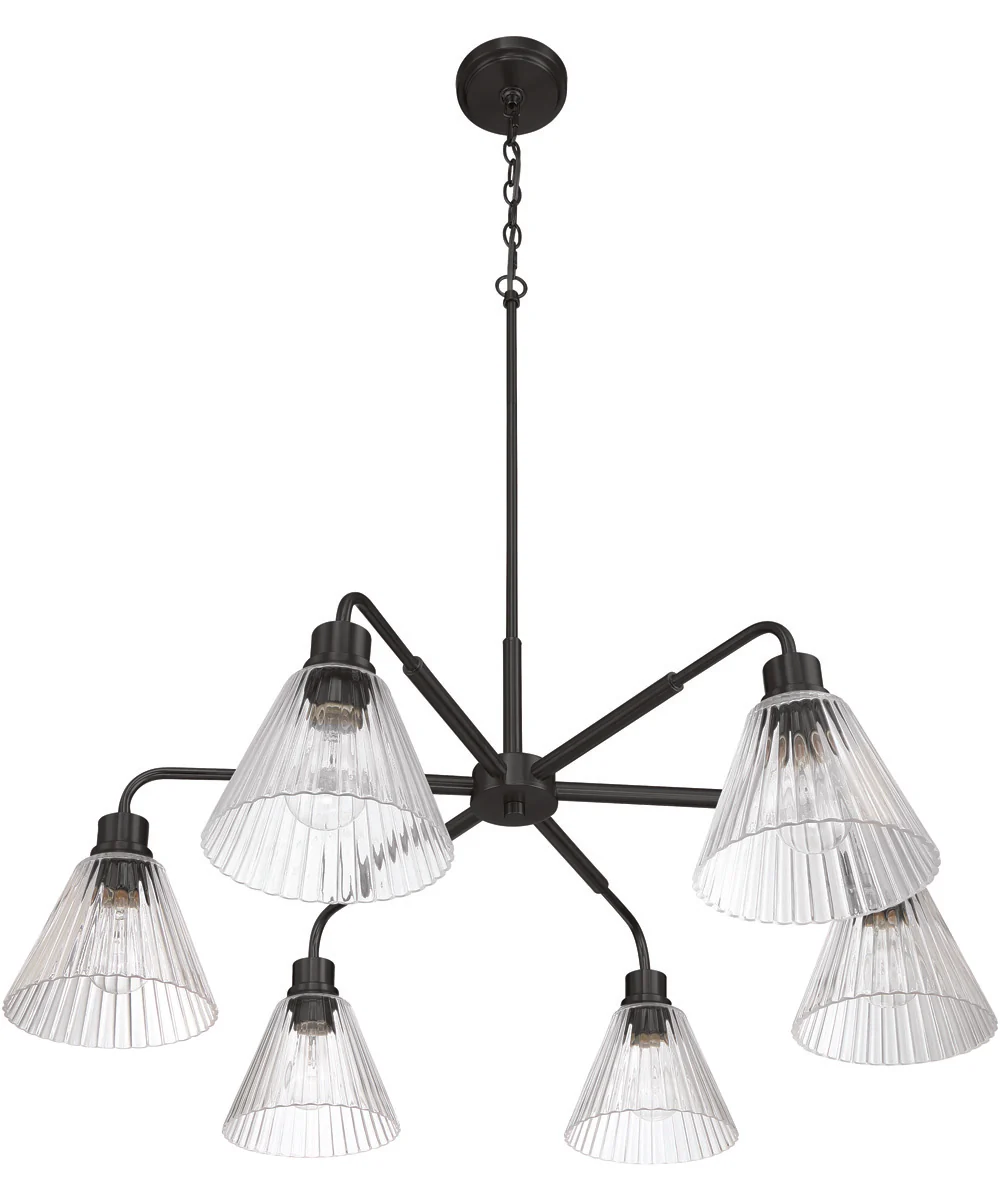 Pleated 6-Light Lighting Flat Black - Image 4