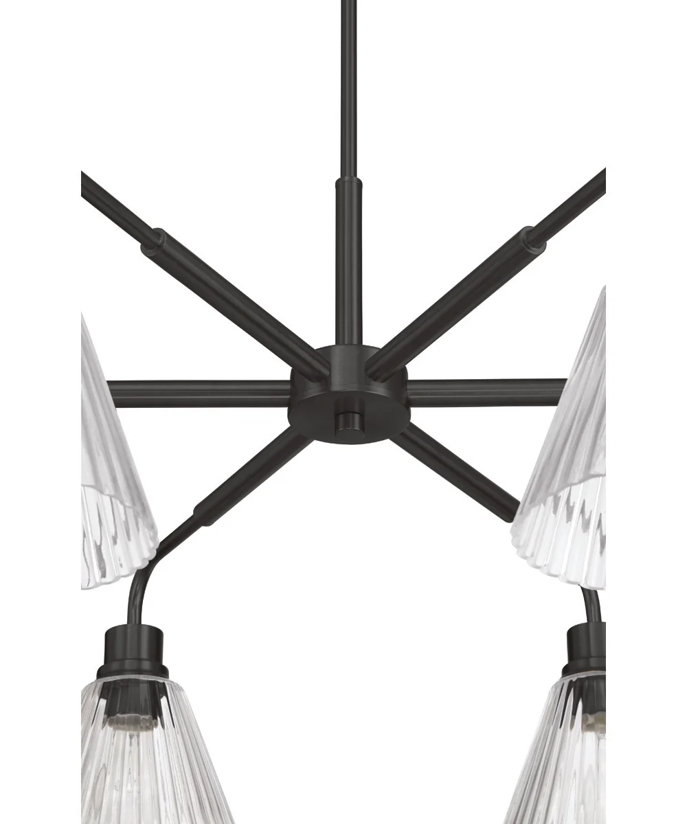 Pleated 6-Light Lighting Flat Black - Image 7