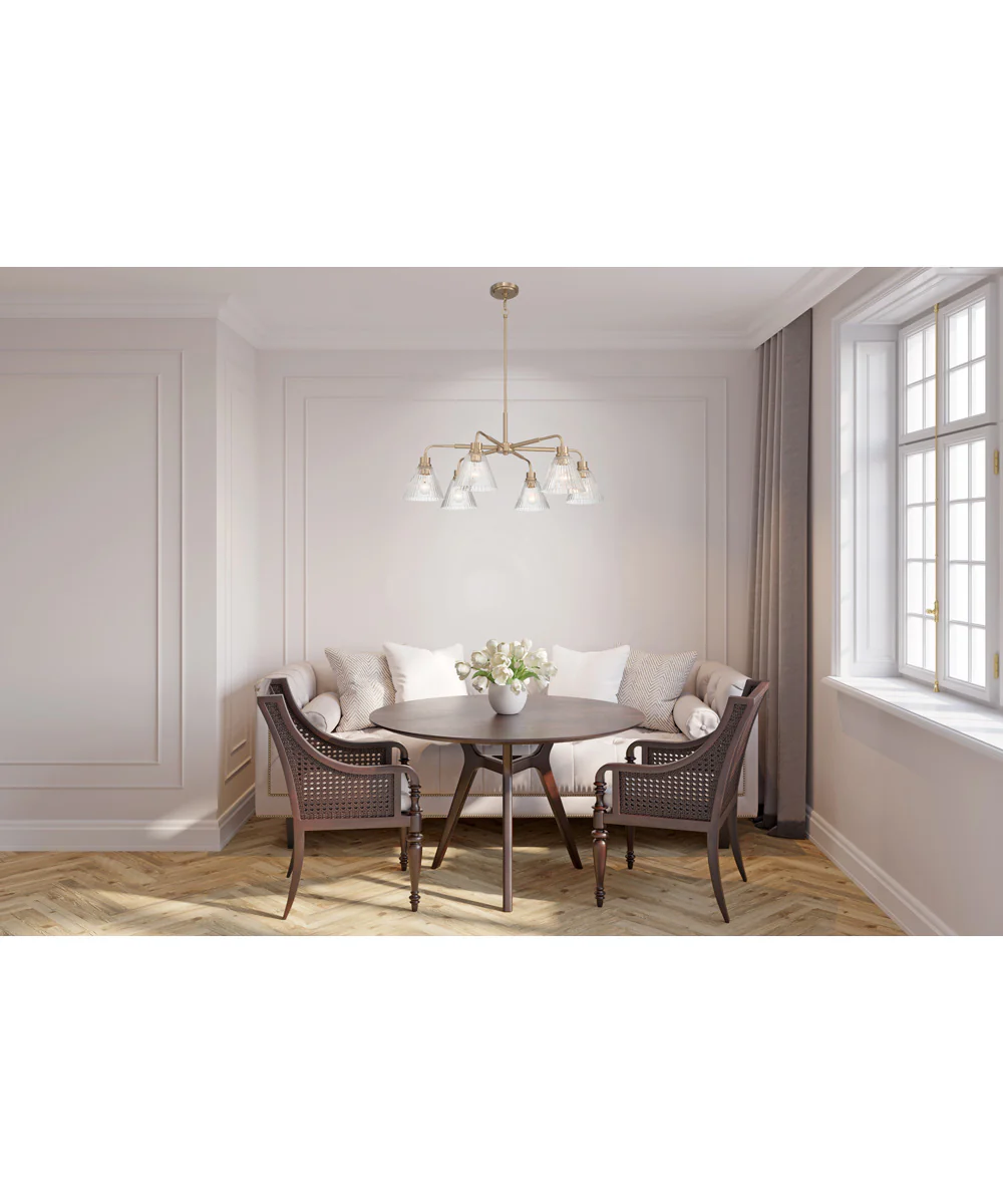 Pleated 6-Light Lighting Premium Bronze - Image 2