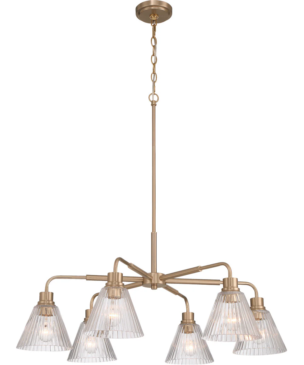 Pleated 6-Light Lighting Premium Bronze - Image 3