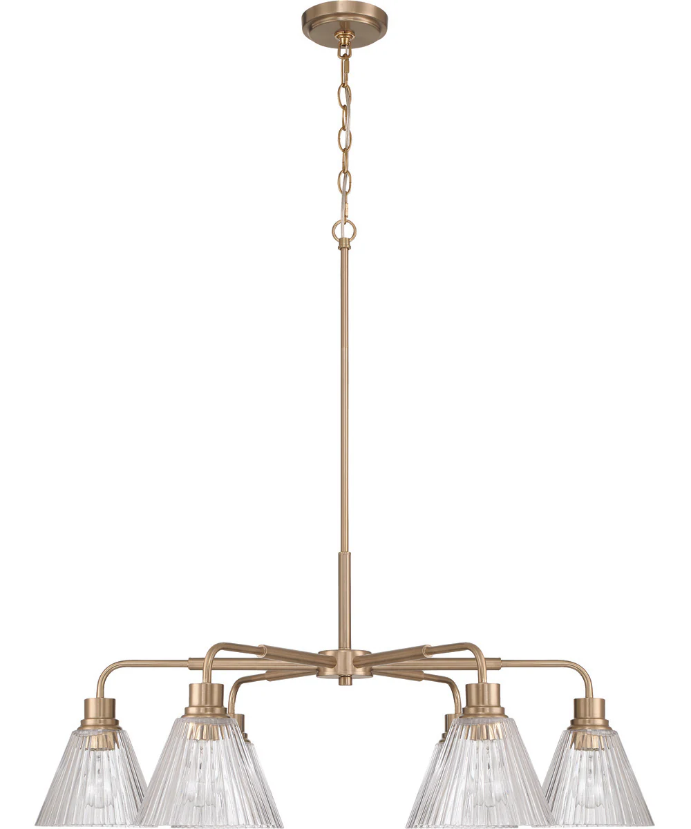 Pleated 6-Light Lighting Premium Bronze - Image 4