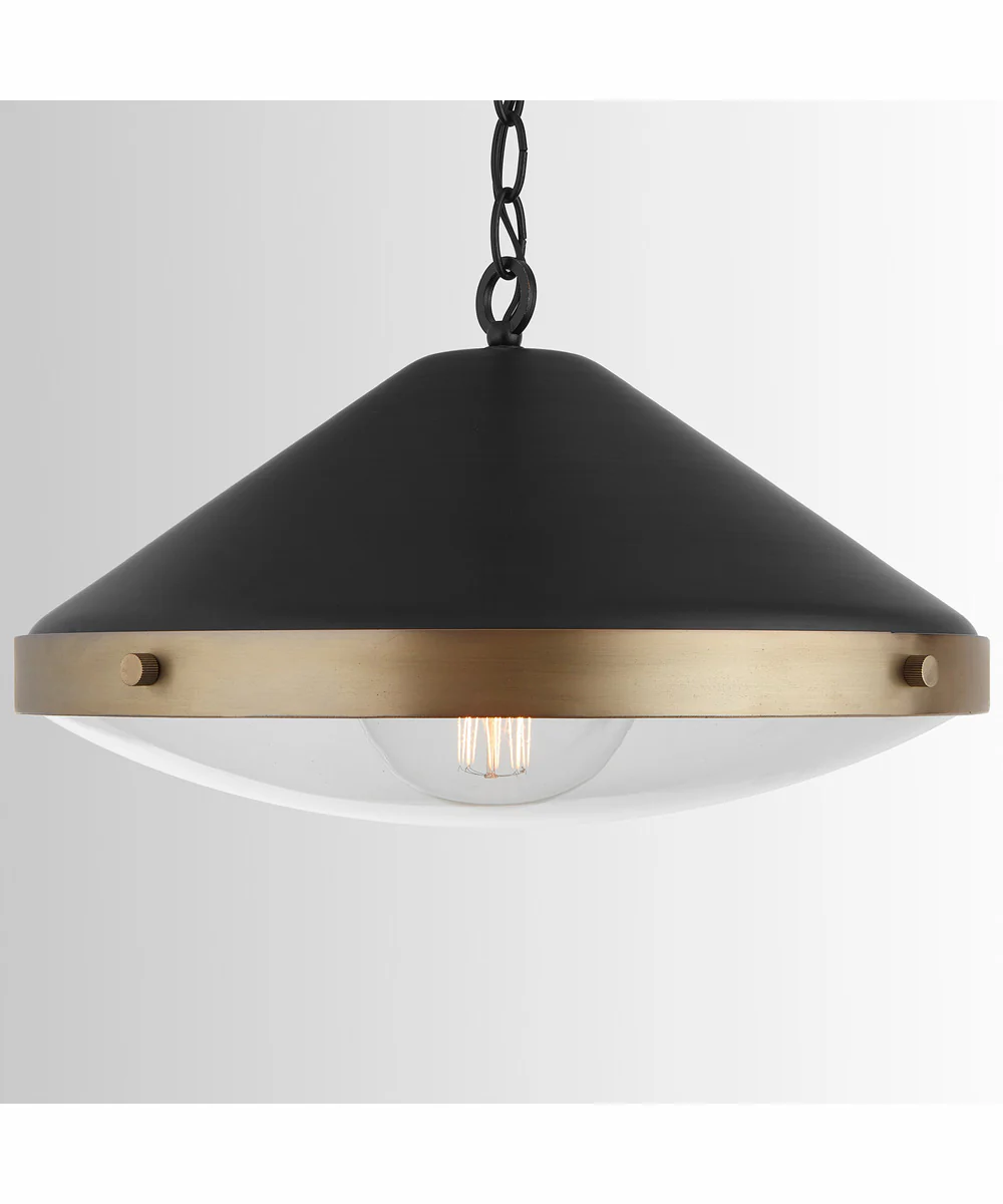 Polaris 1-Light Pendant Aged Brass and Black - Image 5