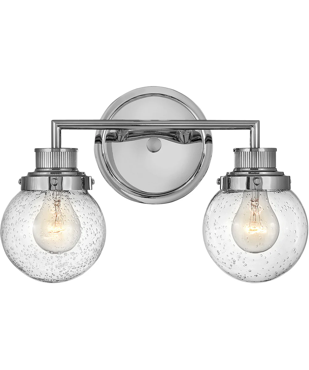 Poppy 2-Light Vanity in Chrome