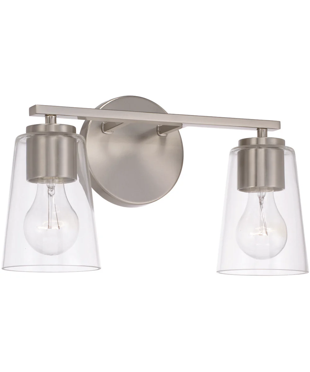 Portman 2-Light Vanity Brushed Nickel