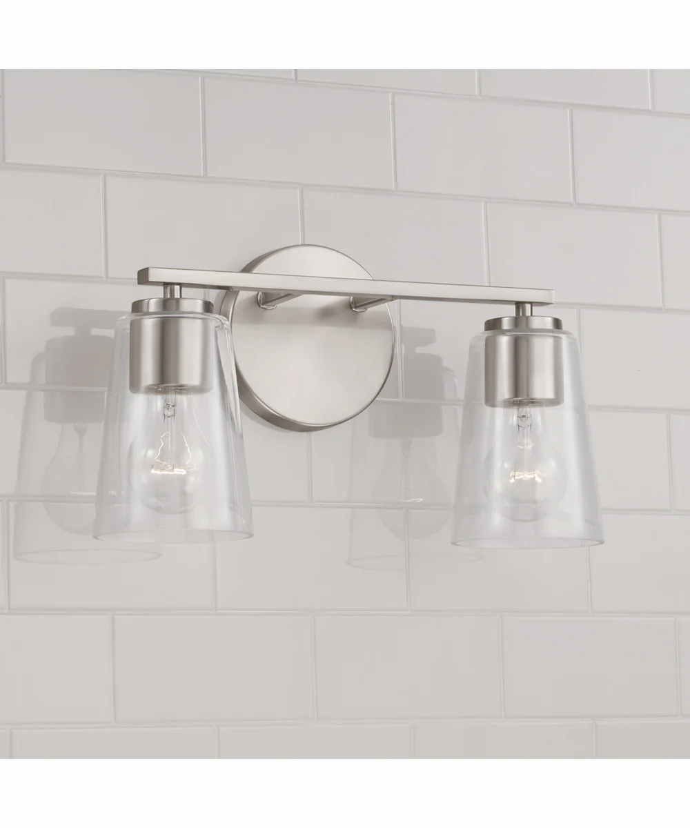 Portman 2-Light Vanity Brushed Nickel - Image 2