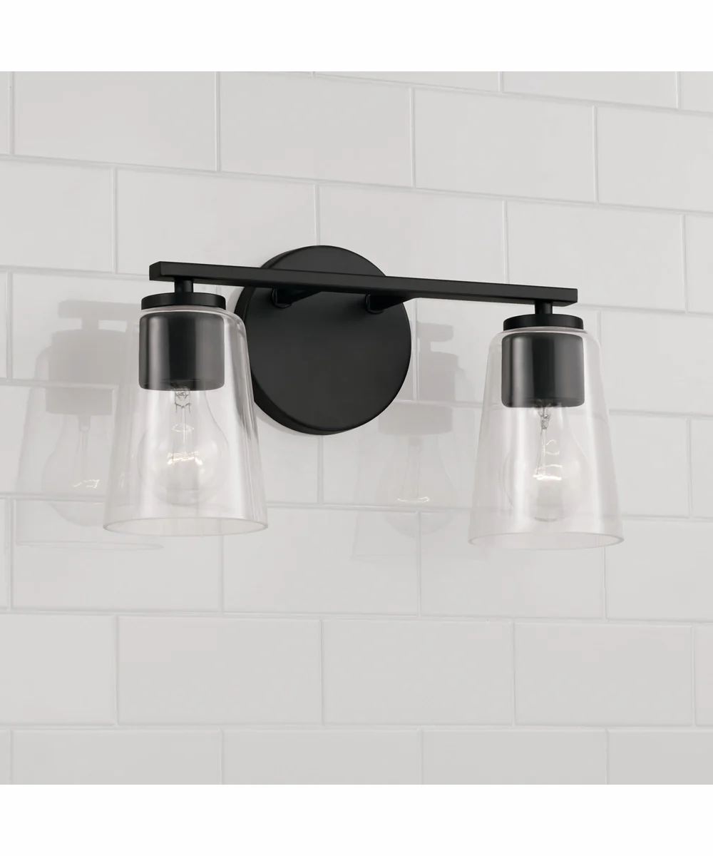 Portman 2-Light Vanity Matte Black - Image 2