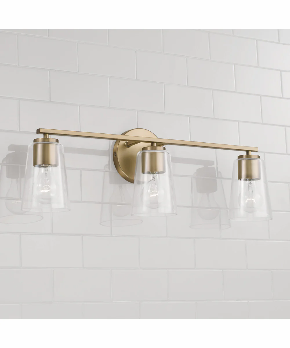 Portman 3-Light Vanity Aged Brass - Image 2