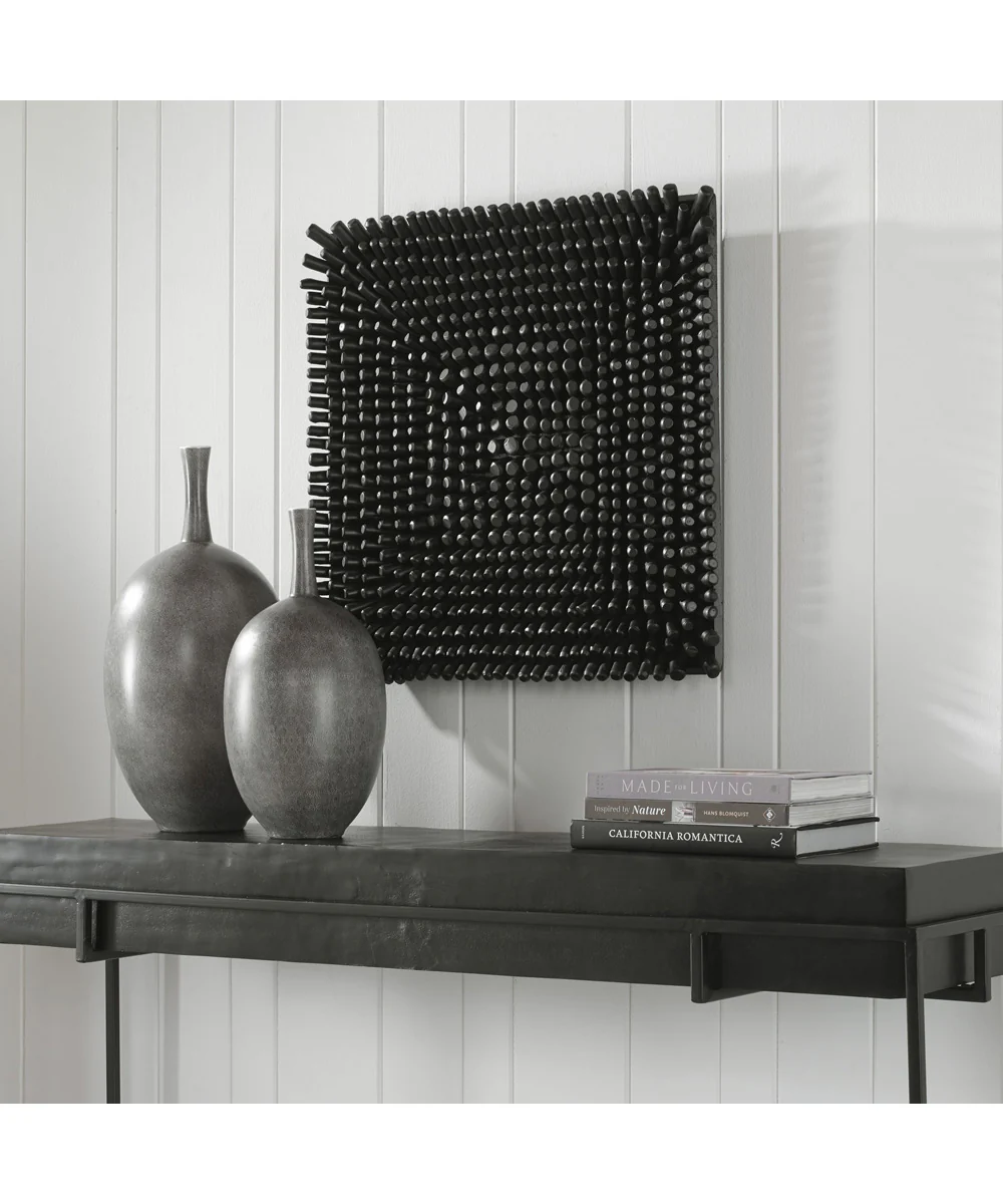 Portside Black Wood Wall Panel - Image 3