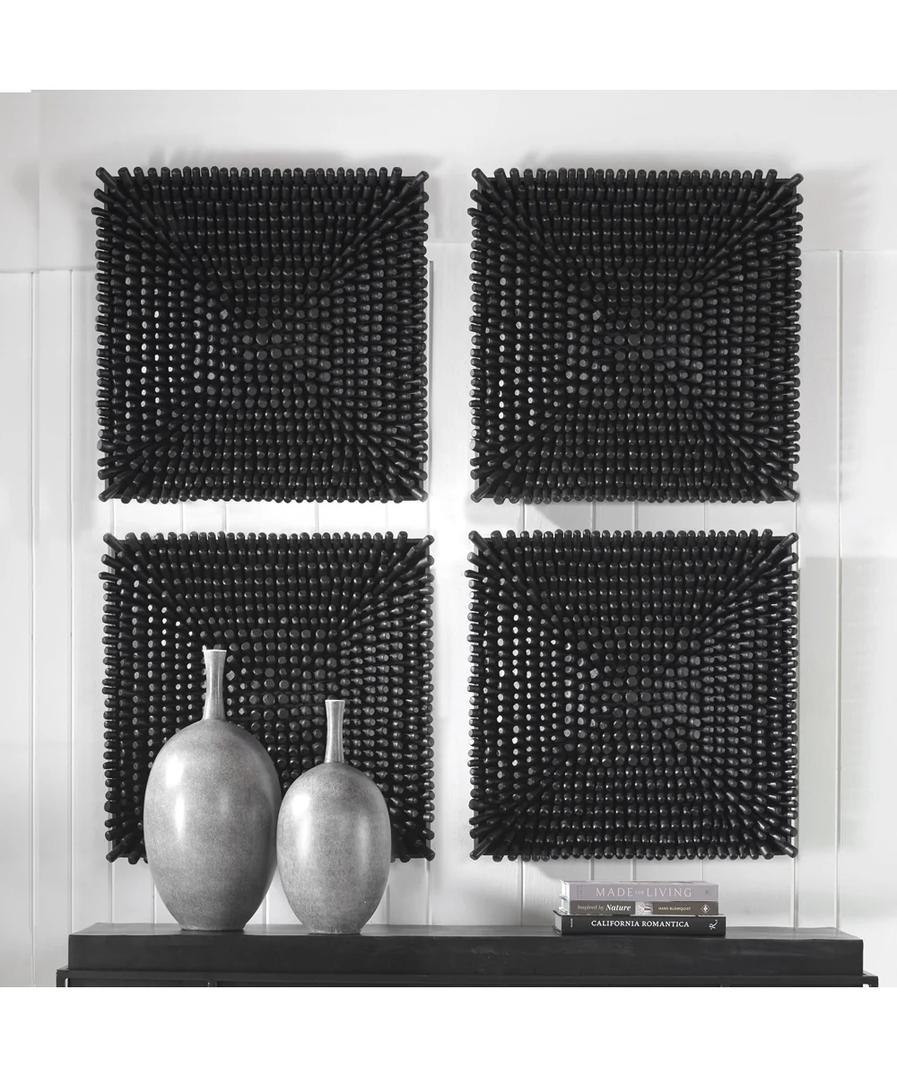 Portside Black Wood Wall Panel - Image 4
