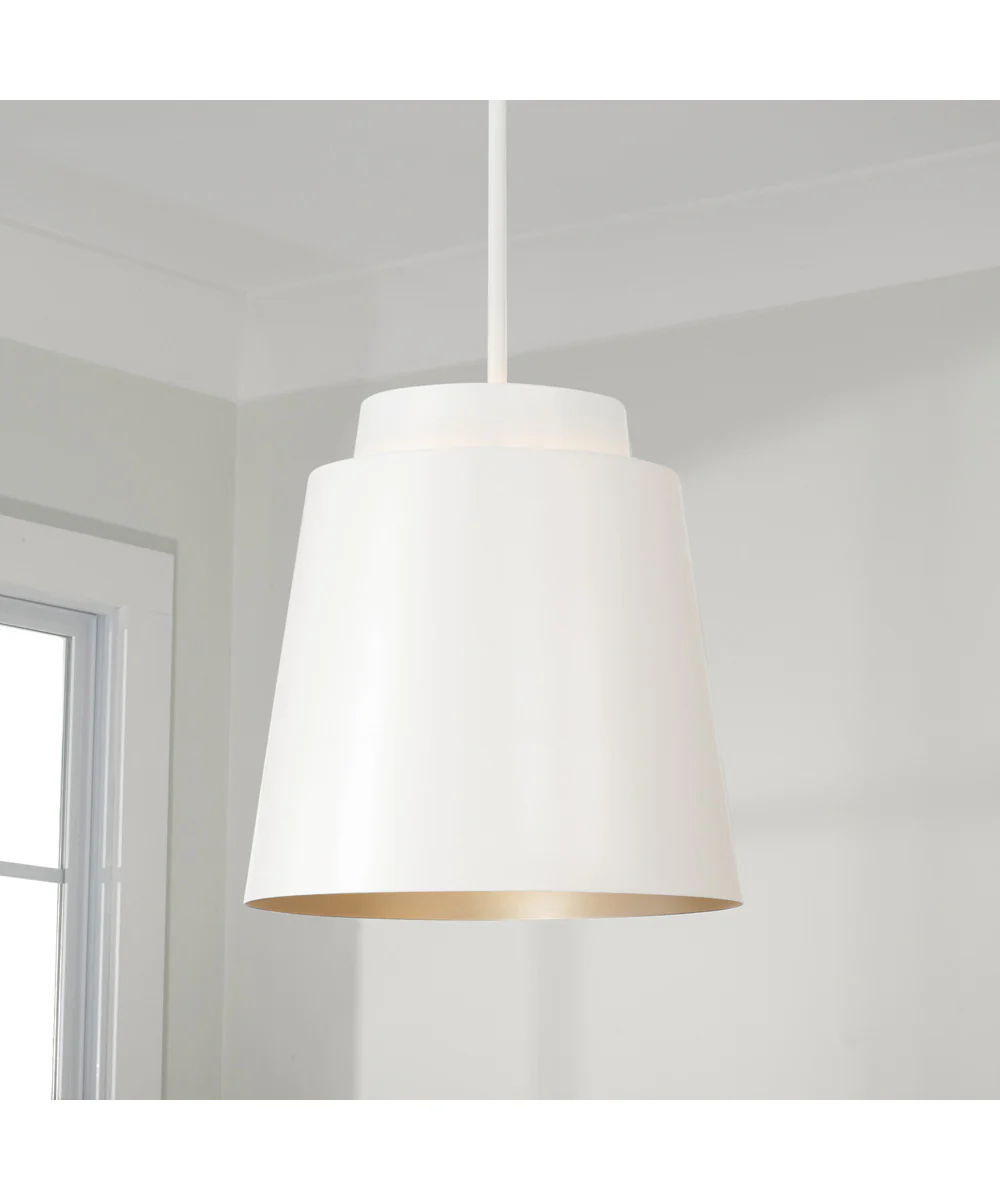 Pratt 1-Light Pendant Matte White - Image 3