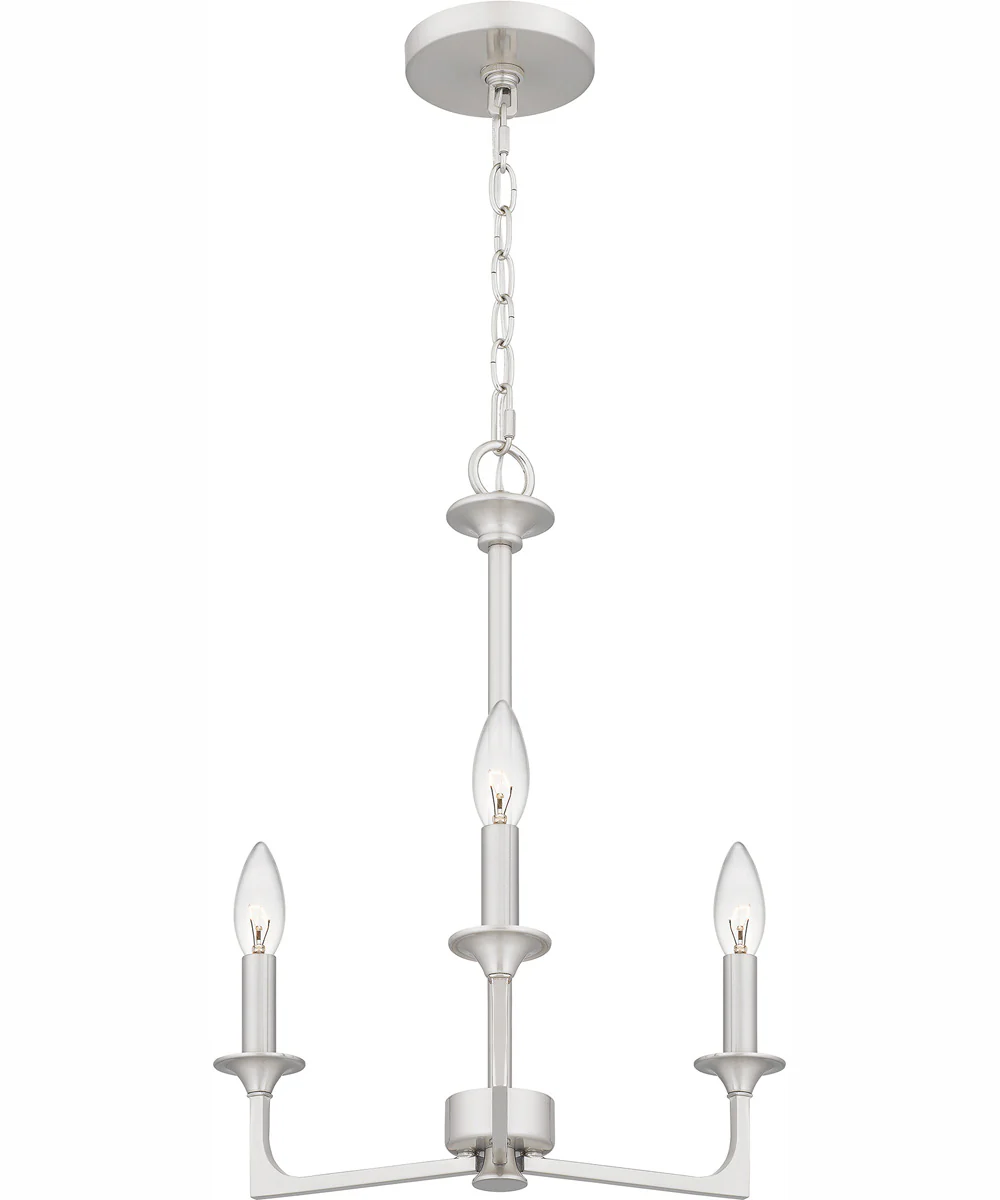 Prescott 3-light Chandelier Brushed Nickel - Image 4