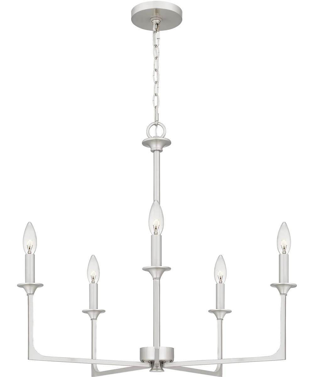Prescott 5-light Chandelier Brushed Nickel - Image 2