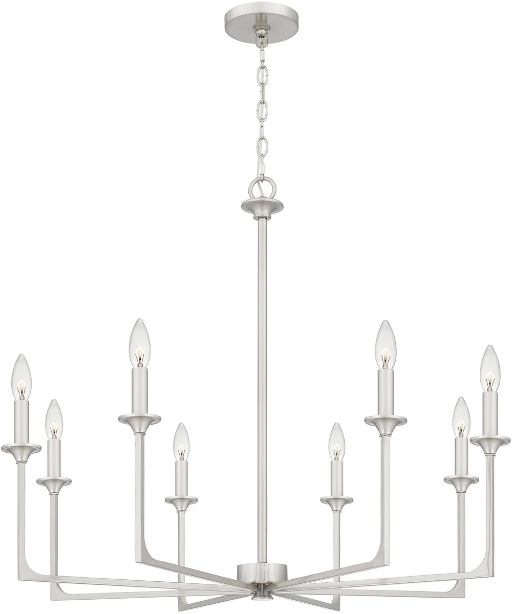 Prescott 8-light Chandelier Brushed Nickel - Image 2