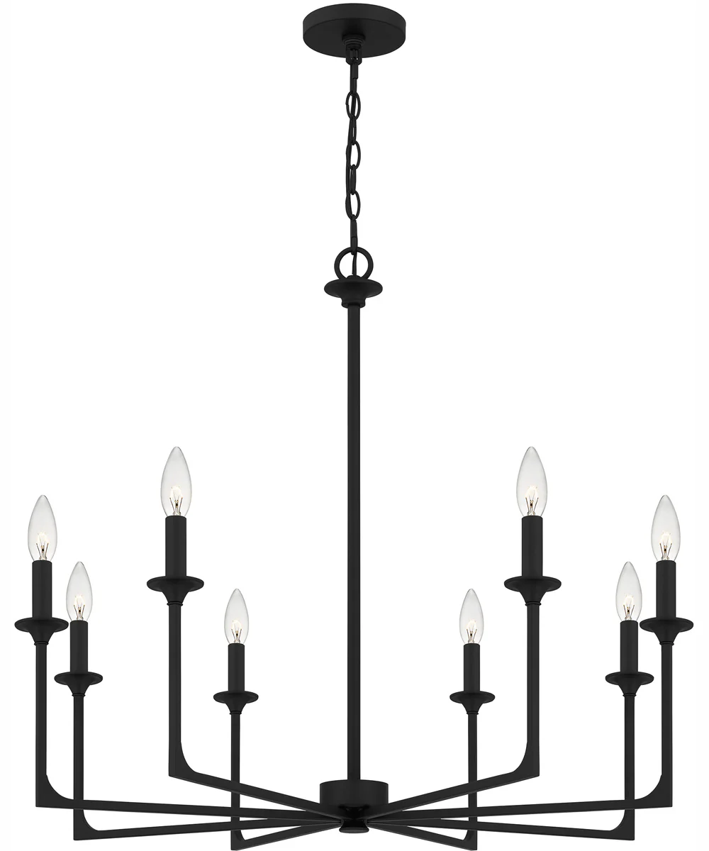 Prescott 8-light Chandelier Matte Black - Image 2