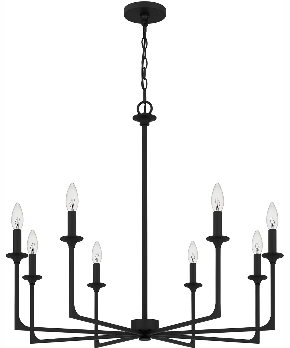 Prescott 8-light Chandelier Matte Black - Image 3