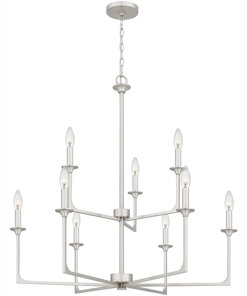 Prescott 9-light Chandelier Brushed Nickel - Image 2