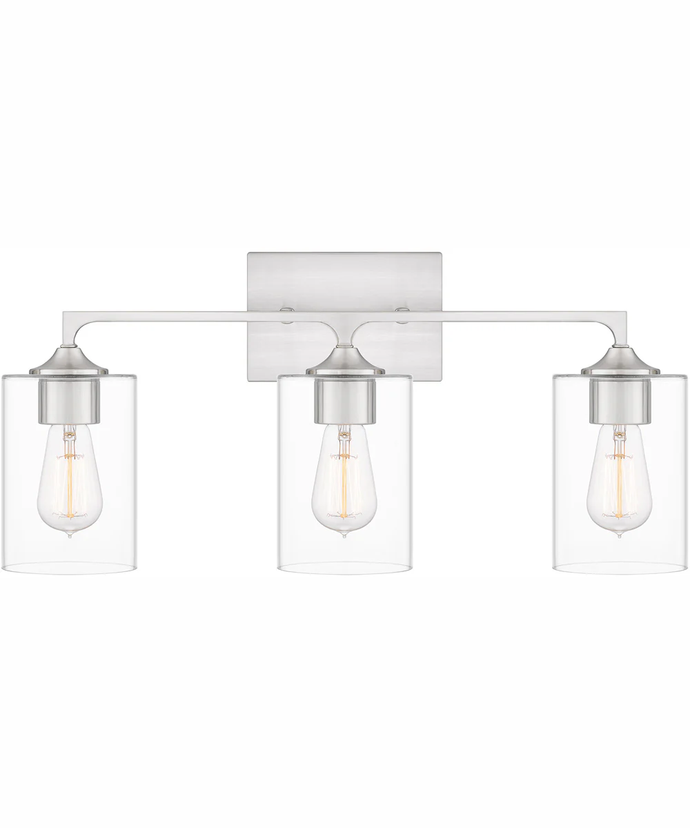 Prescott Large 3-light Bath Light Brushed Nickel - Image 2
