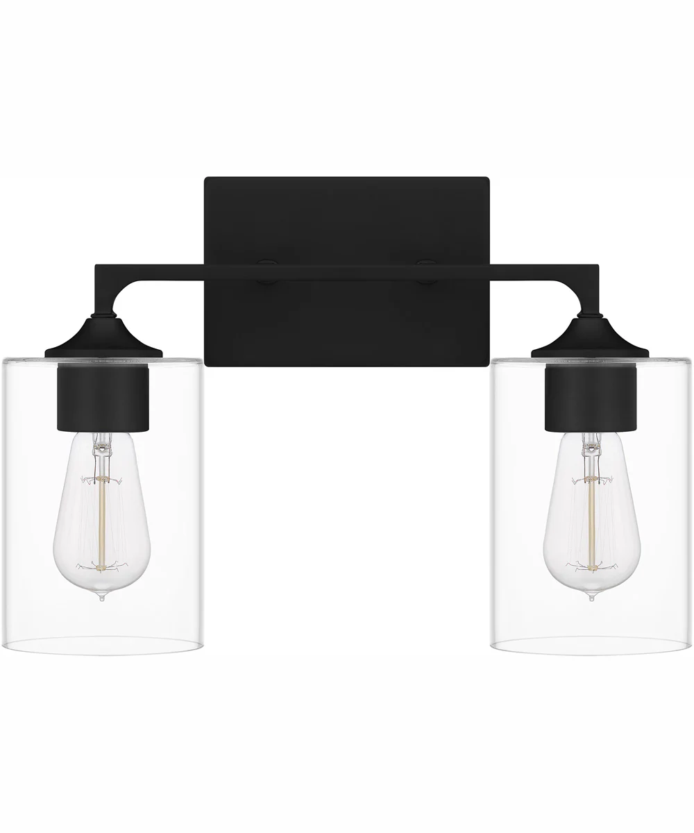Prescott Medium 2-light Bath Light Matte Black - Image 3
