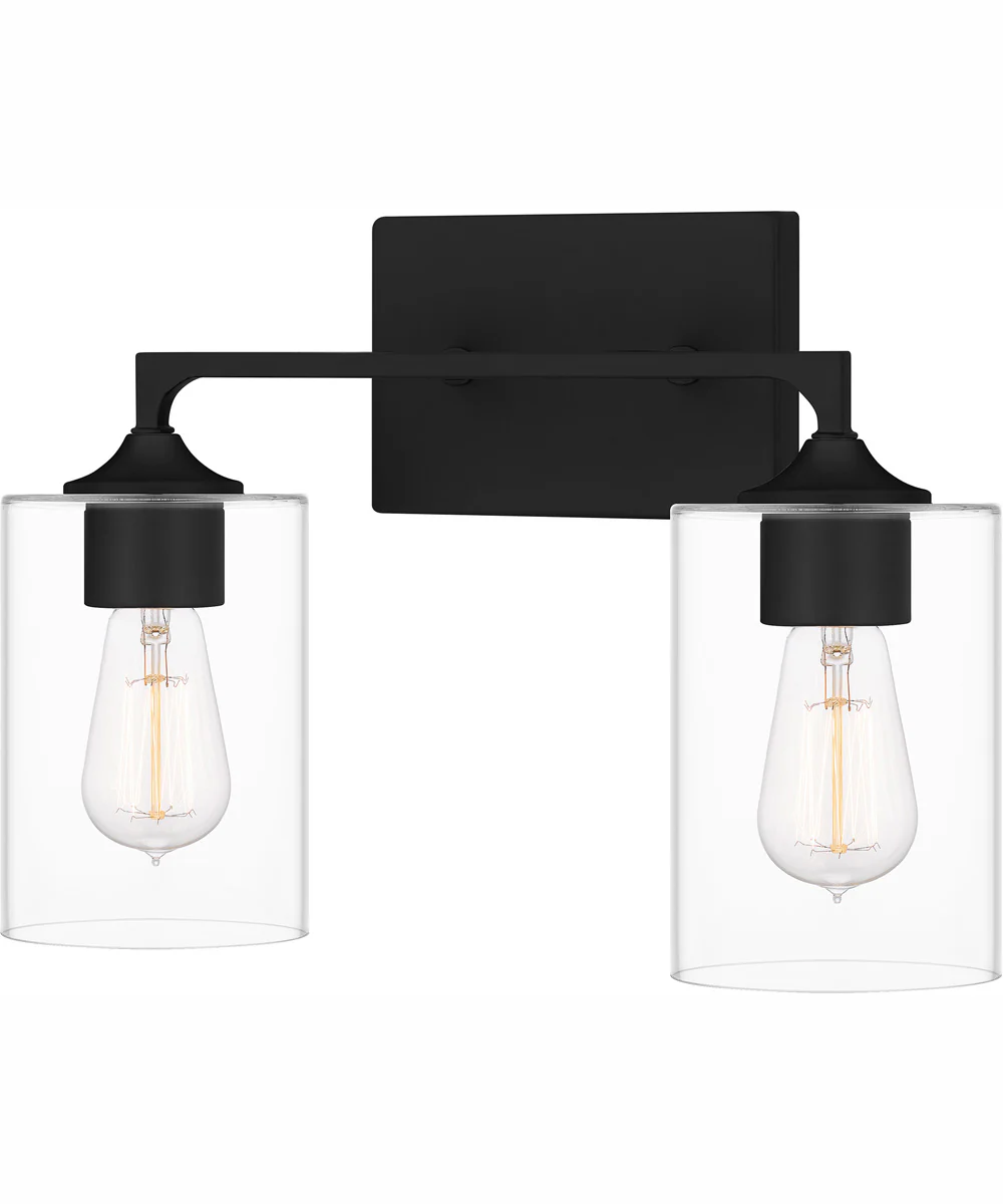 Prescott Medium 2-light Bath Light Matte Black - Image 4